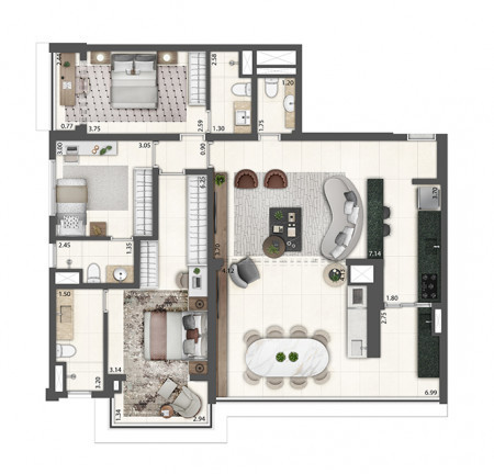 Imagem Apartamento com 3 Quartos à Venda, 84 m² em Jardim Papai Noel - São Paulo