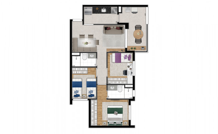 Imagem Apartamento com 3 Quartos à Venda, 70 m² em Ferreira - São Paulo Imagem Apartamento com 3 Quartos à Venda, 70 m² em Ferreira - São Paulo