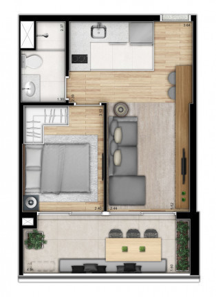 Imagem Apartamento com 1 Quarto à Venda, em Bela Vista - São Paulo Imagem Apartamento com 1 Quarto à Venda, em Bela Vista - São Paulo