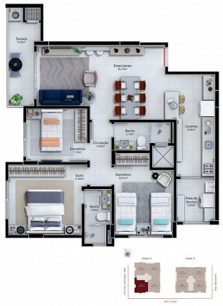 Imagem Apartamento com 3 Quartos à Venda, 174 m² em Centro - Criciúma Imagem Apartamento com 3 Quartos à Venda, 174 m² em Centro - Criciúma