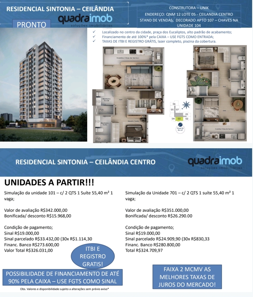 Imagem Apartamento com 1 Quarto à Venda, 30 m²em Sul (Águas Claras) - Brasília Imagem Apartamento com 1 Quarto à Venda, 30 m²em Sul (Águas Claras) - Brasília