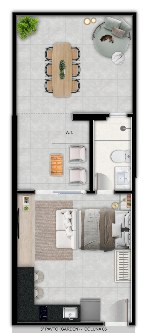 Imagem Studio com 1 Quarto à Venda, 33 m² em Itapuã - Vila Velha