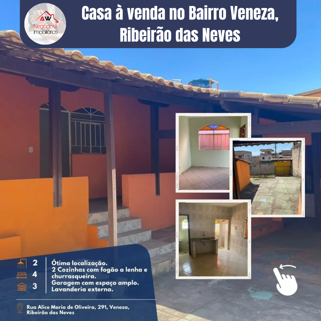 Imagem Casa com 4 Quartos à Venda, 360 m² em Veneza - Ribeirão das Neves Imagem Casa com 4 Quartos à Venda, 360 m² em Veneza - Ribeirão das Neves