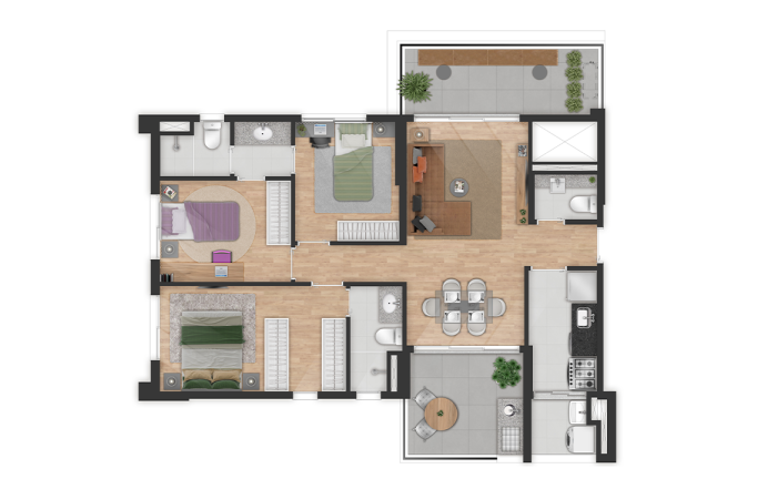 Imagem Apartamento com 3 Quartos à Venda, 91 m² em Jardim das Acácias - São Paulo