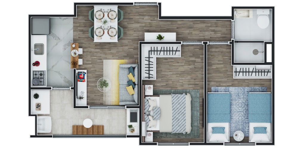 Imagem Apartamento com 2 Quartos à Venda, 47 m² em Cidade Kemel - Poá