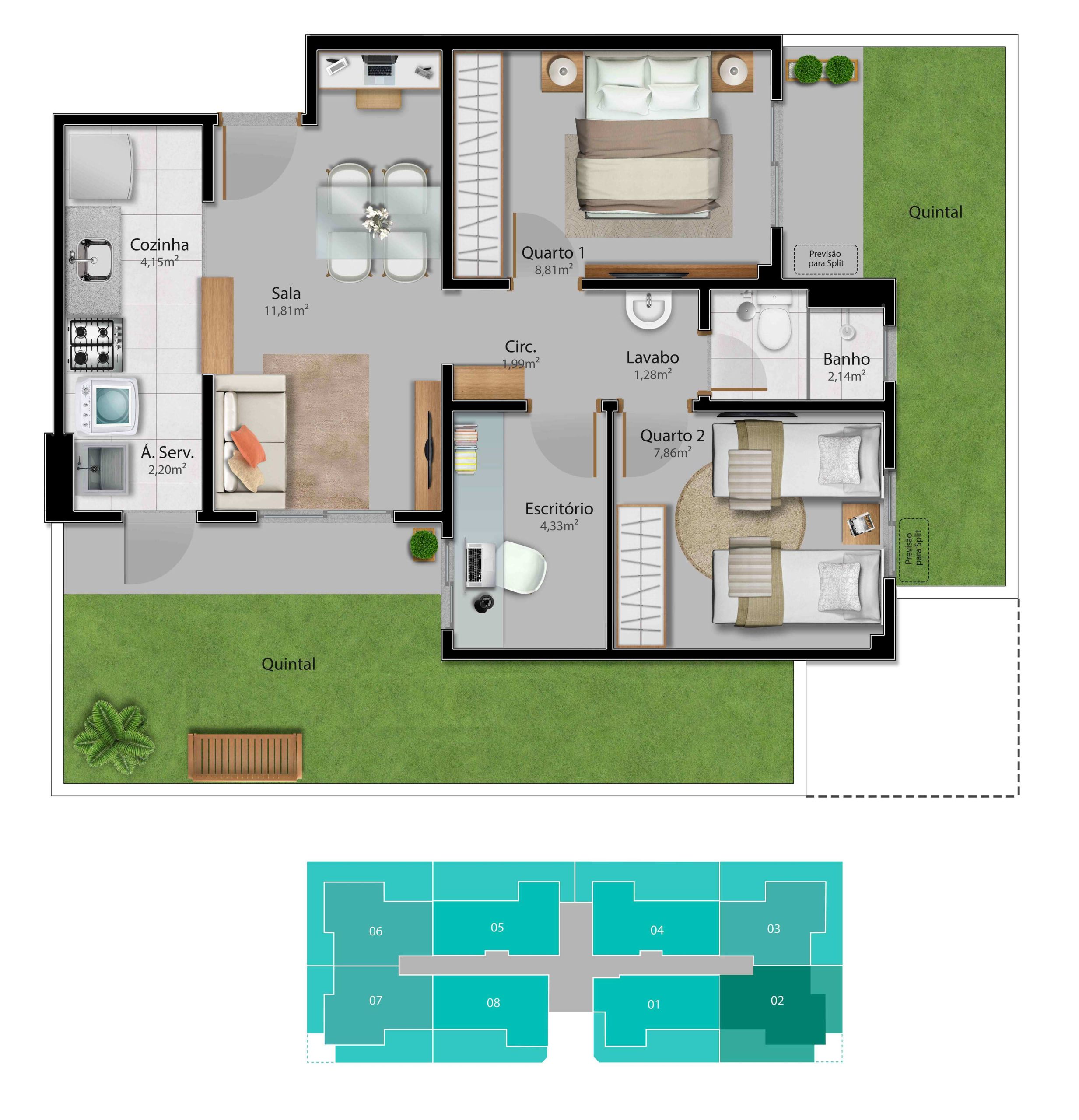 Imagem Apartamento com 2 Quartos à Venda, 48 m² em Santa Paula II - Vila Velha