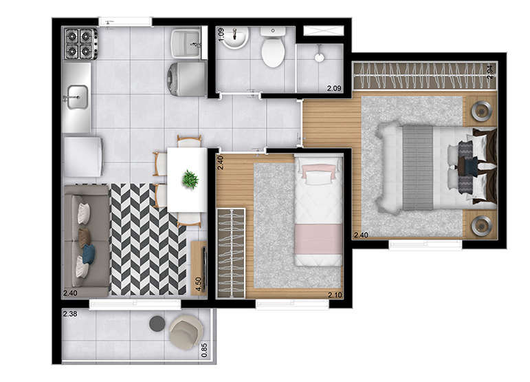 Imagem Apartamento com 1 Quarto à Venda, 28 m²em Jardim Itacolomi - São Paulo