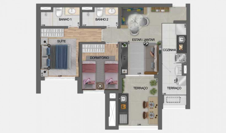 Imagem Apartamento com 2 Quartos à Venda, 64 m² em Jardim Independência - São Paulo