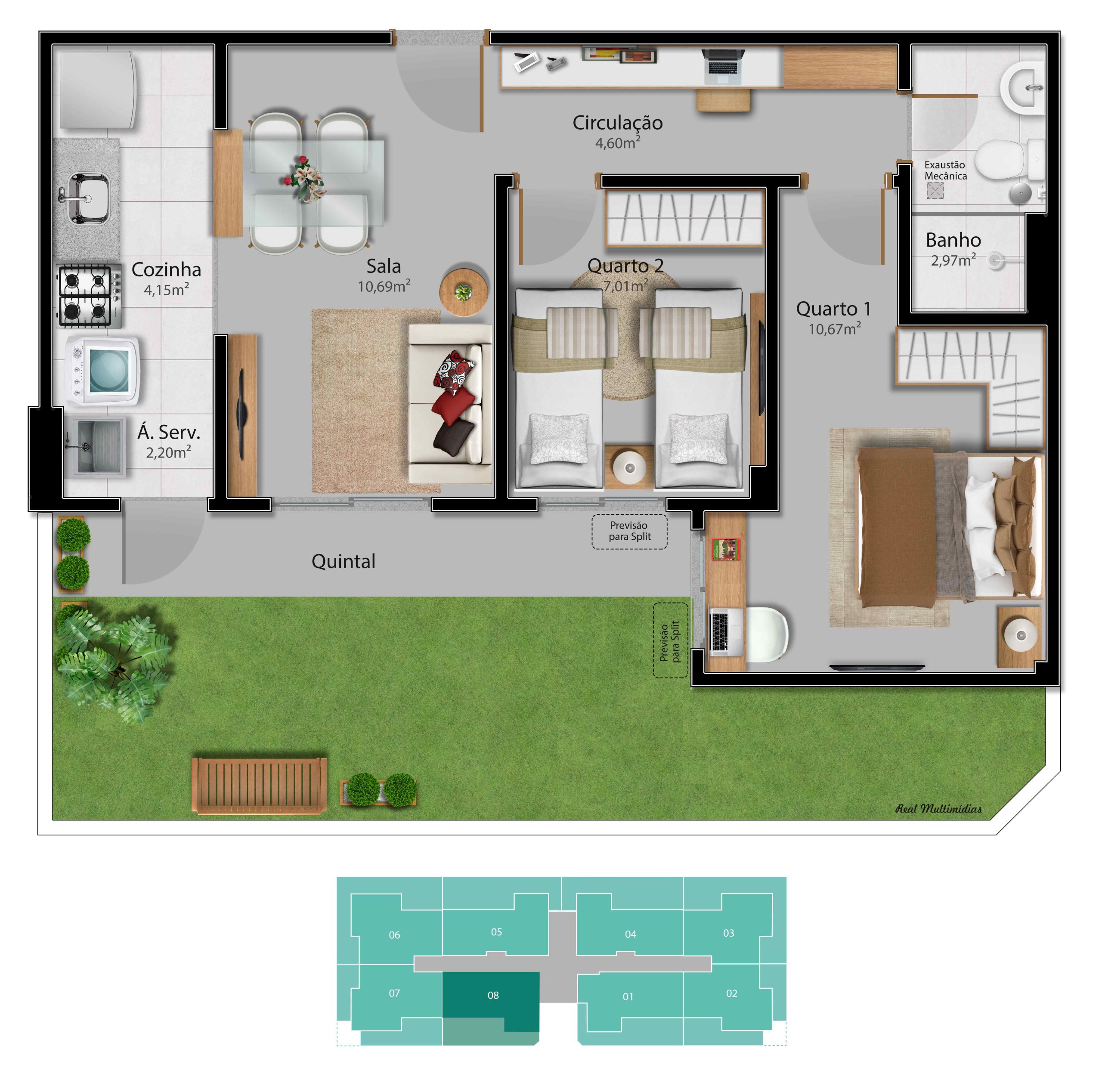 Imagem Apartamento com 2 Quartos à Venda, 48 m² em Santa Paula II - Vila Velha