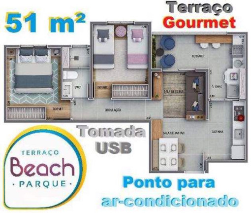 Imagem Apartamento com 2 Quartos à Venda, 51 m² em São Pedro - Osasco