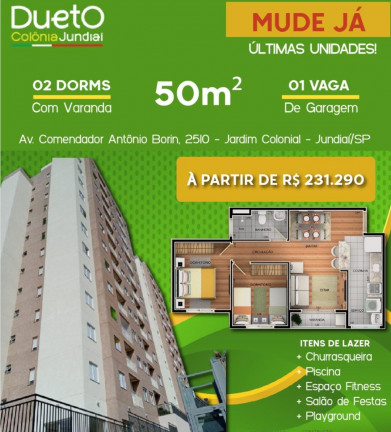 Imagem Apartamento com 2 Quartos à Venda, 50 m² em Jardim Rosaura - Jundiaí Imagem Apartamento com 2 Quartos à Venda, 50 m² em Jardim Rosaura - Jundiaí