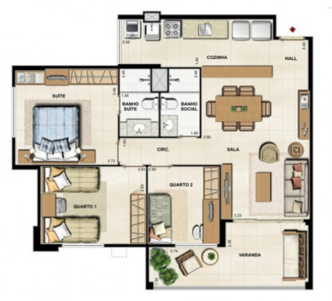 Imagem Apartamento com 3 Quartos à Venda, 86 m² em Jacarepaguá - Rio de Janeiro
