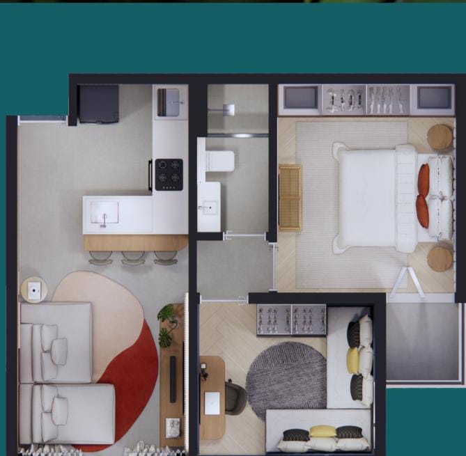 Imagem Apartamento com 2 Quartos à Venda, 50 m² em - Guarujá Imagem Apartamento com 2 Quartos à Venda, 50 m² em - Guarujá