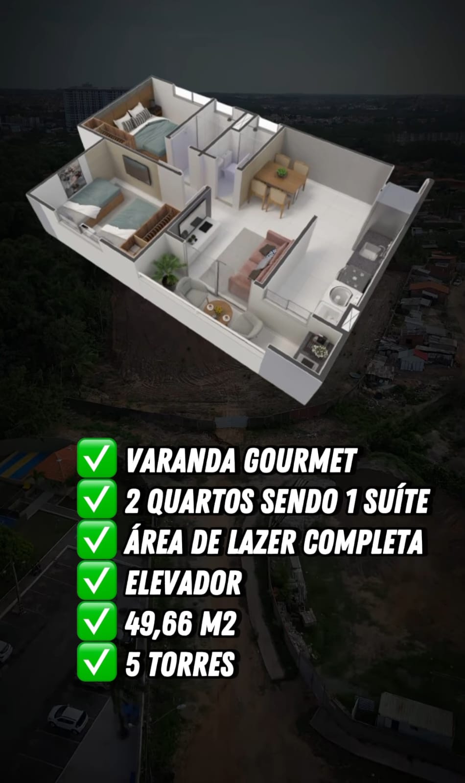 Imagem Apartamento com 2 Quartos à Venda, 49 m²em Recanto dos Vinhais - São Luís Imagem Apartamento com 2 Quartos à Venda, 49 m²em Recanto dos Vinhais - São Luís
