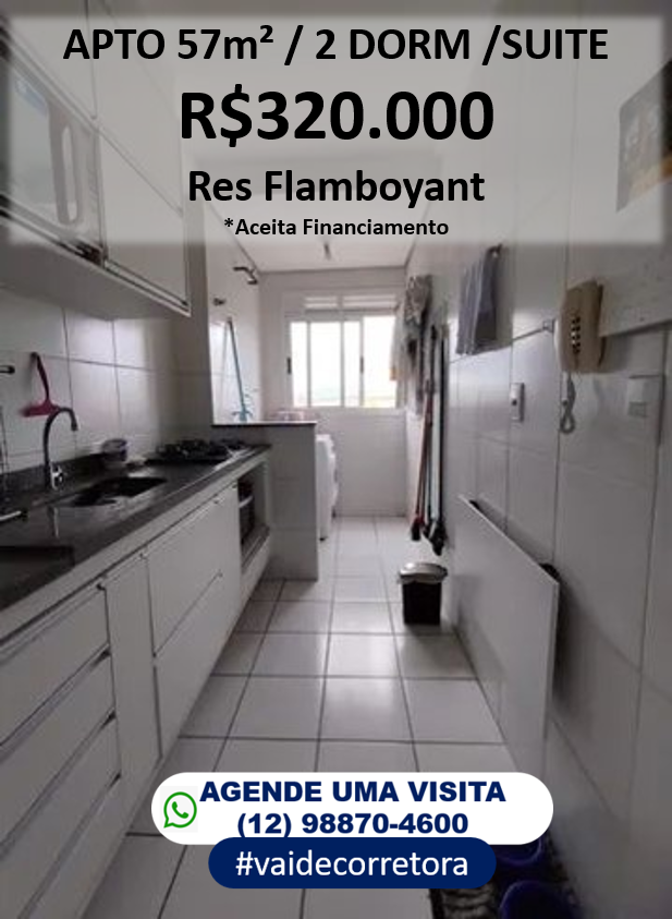Imagem Apartamento com 2 Quartos à Venda, 57 m²em Parque Residencial Flamboyant - São José dos Campos