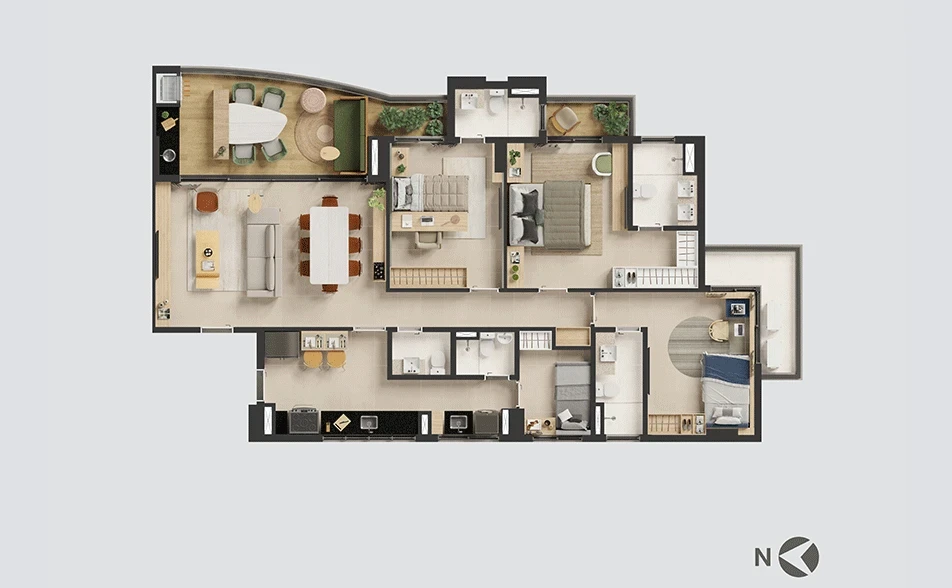 Imagem Apartamento com 3 Quartos à Venda, 77 m² em Cocó - Fortaleza Imagem Apartamento com 3 Quartos à Venda, 77 m² em Cocó - Fortaleza