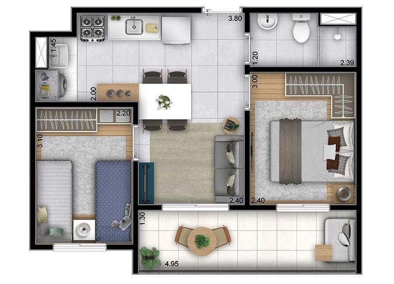 Imagem Apartamento com 2 Quartos à Venda, 34 m²em Vila Andrade - São Paulo