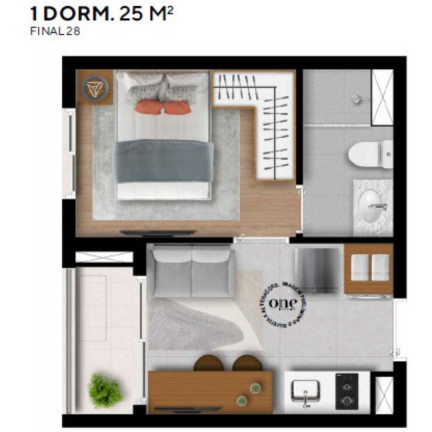 Imagem Studio com 1 Quarto à Venda, em Pinheiros - São Paulo Imagem Studio com 1 Quarto à Venda, em Pinheiros - São Paulo