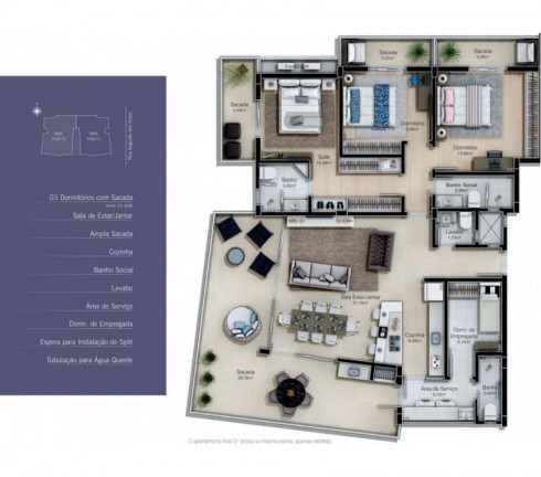 Imagem Apartamento com 3 Quartos à Venda, 318 m² em Pio Corrêa - Criciúma Imagem Apartamento com 3 Quartos à Venda, 318 m² em Pio Corrêa - Criciúma