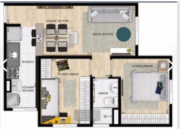 Imagem Apartamento com 2 Quartos à Venda, 45 m² em Jardim São Luiz - Jandira Imagem Apartamento com 2 Quartos à Venda, 45 m² em Jardim São Luiz - Jandira