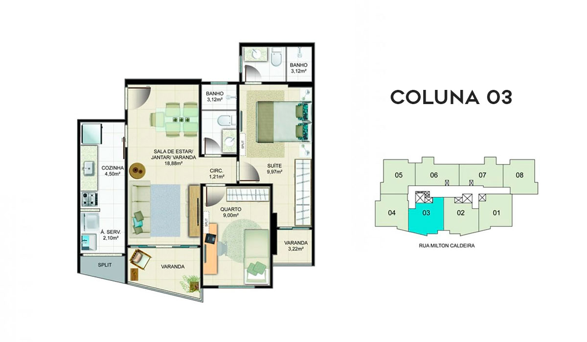 Imagem Apartamento com 3 Quartos à Venda ou Temporada, 60 m²em Itapuã - Vila Velha