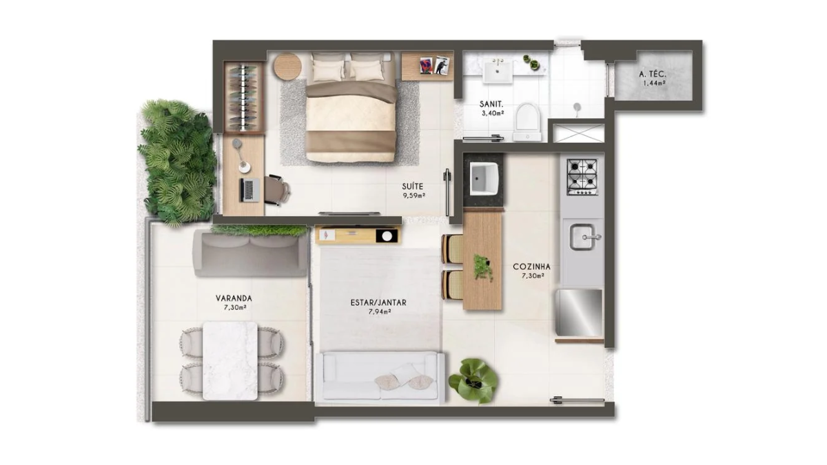 Imagem Apartamento com 1 Quarto à Venda, 38 m²em Graça - Salvador Imagem Apartamento com 1 Quarto à Venda, 38 m²em Graça - Salvador