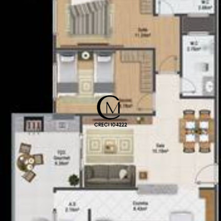 Imagem Apartamento com 2 Quartos à Venda,  em Guilhermina - Praia Grande