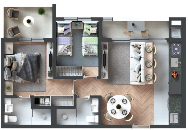 Imagem Apartamento com 2 Quartos à Venda, 56 m²em Juvevê - Curitiba