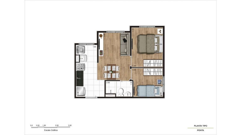 Imagem Apartamento com 2 Quartos à Venda, 35 m²em Parque Vitória - São Paulo