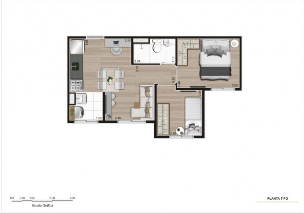 Imagem Apartamento com 2 Quartos à Venda, 35 m² em Parque Vitória - São Paulo