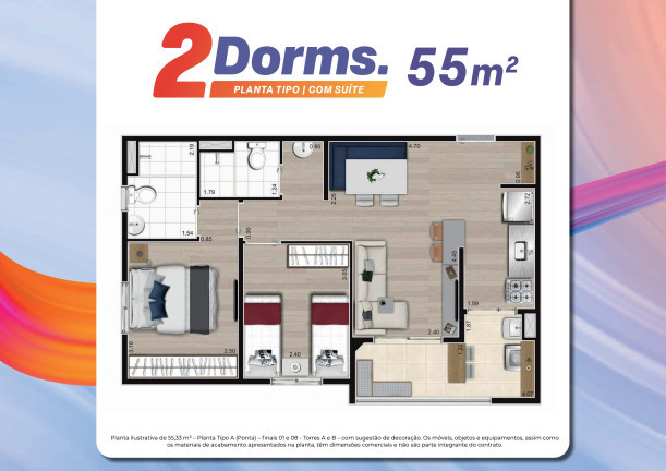 Imagem Apartamento com 2 Quartos à Venda, 55 m² em Vila Endres - Guarulhos