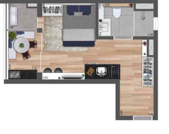 Imagem Apartamento com 1 Quarto para Alugar, 29 m² em Butantã - São Paulo