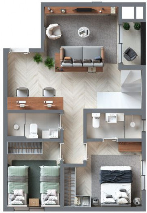 Imagem Apartamento com 2 Quartos à Venda, 56 m²em Juvevê - Curitiba