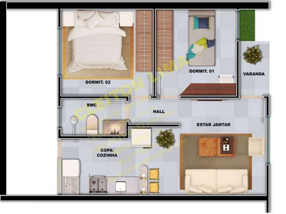Imagem Casa de Condomínio com 2 Quartos à Venda, 47 m² em Nova Esperança - Parnamirim