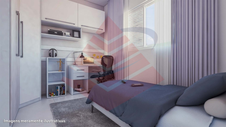 Imagem Apartamento com 2 Quartos à Venda, 46 m² em Parque São Vicente - São Vicente