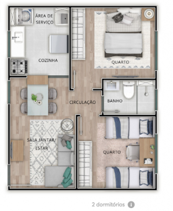 Imagem Apartamento com 2 Quartos à Venda, 43 m² em Vila São Paulo - Mogi das Cruzes
