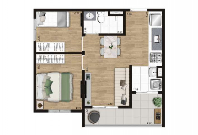 Imagem Apartamento com 2 Quartos à Venda,  em Vila Mira - São Paulo
