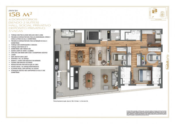 Apartamento com 4 Quartos à Venda, 158 m² em Cidade Monções - São Paulo