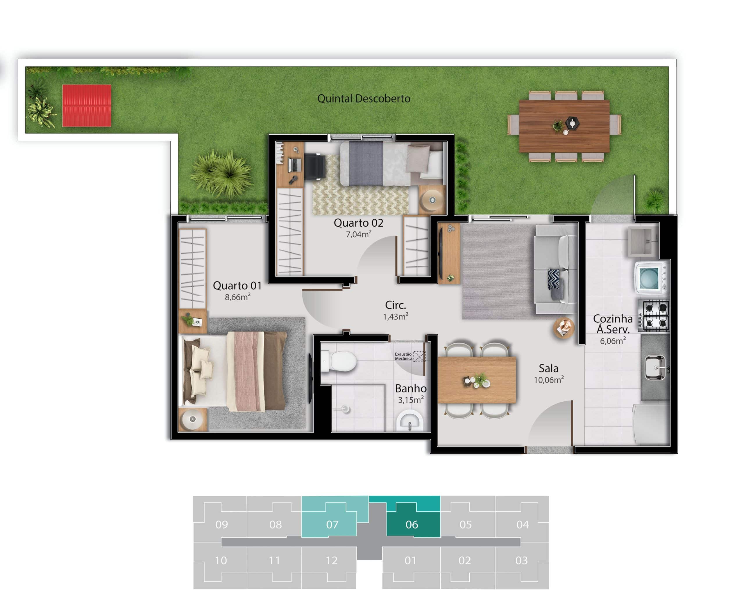 Imagem Apartamento com 2 Quartos à Venda, 48 m² em Rio Marinho - Vila Velha