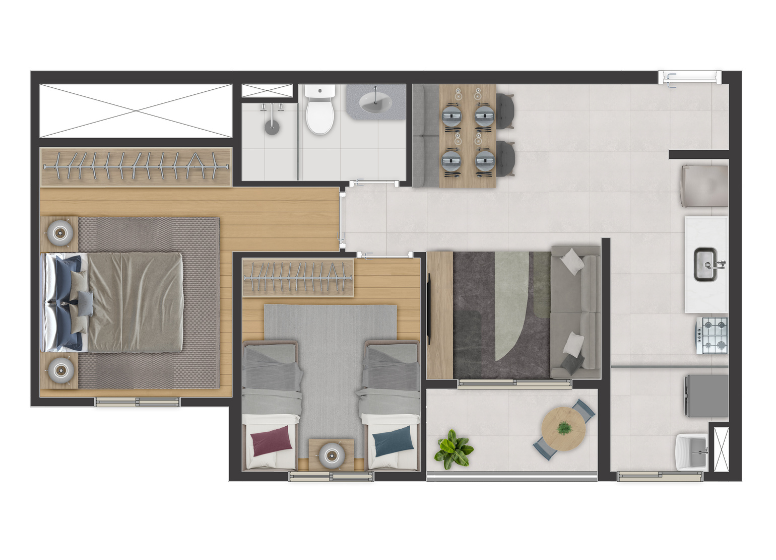 Imagem Apartamento com 2 Quartos à Venda, 54 m² em Jardim Olavo Bilac - São Bernardo do Campo