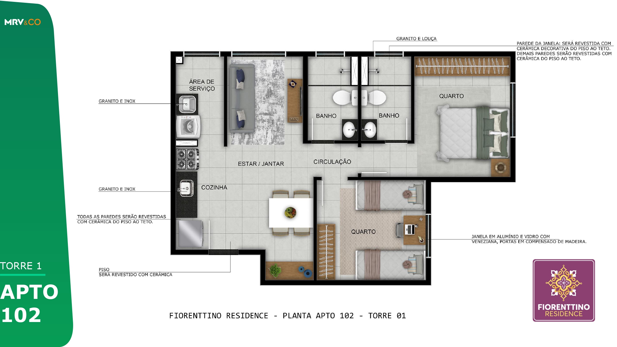 Imagem Apartamento com 2 Quartos à Venda, 48 m²em Chácara Espraiado - Franca