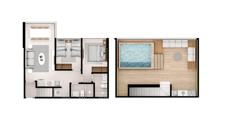 Imagem Apartamento com 2 Quartos à Venda, 54 m² em Praia Muro Alto - Ipojuca