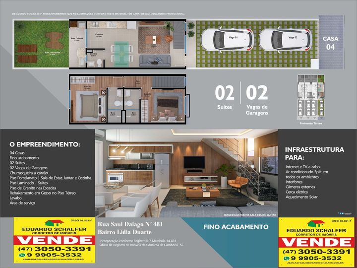 Imagem Sobrado com 2 Quartos à Venda, 70 m² em Lídia Duarte - Camboriú