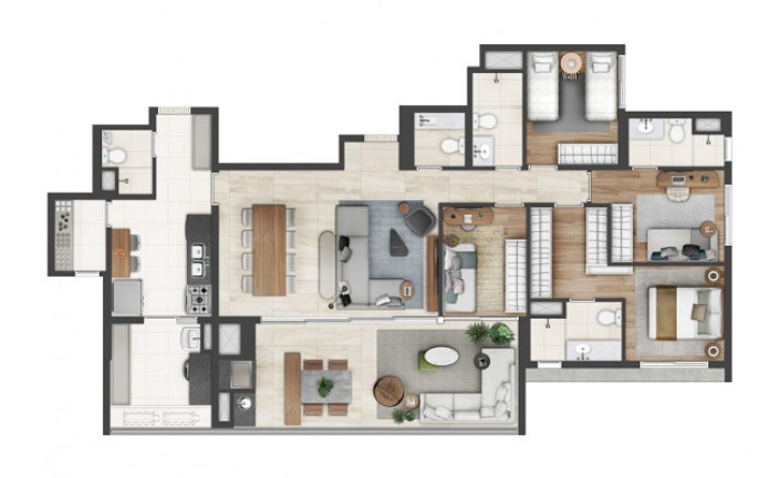 Imagem Apartamento com 3 Quartos à Venda, 110 m² em Brooklin Paulista - São Paulo