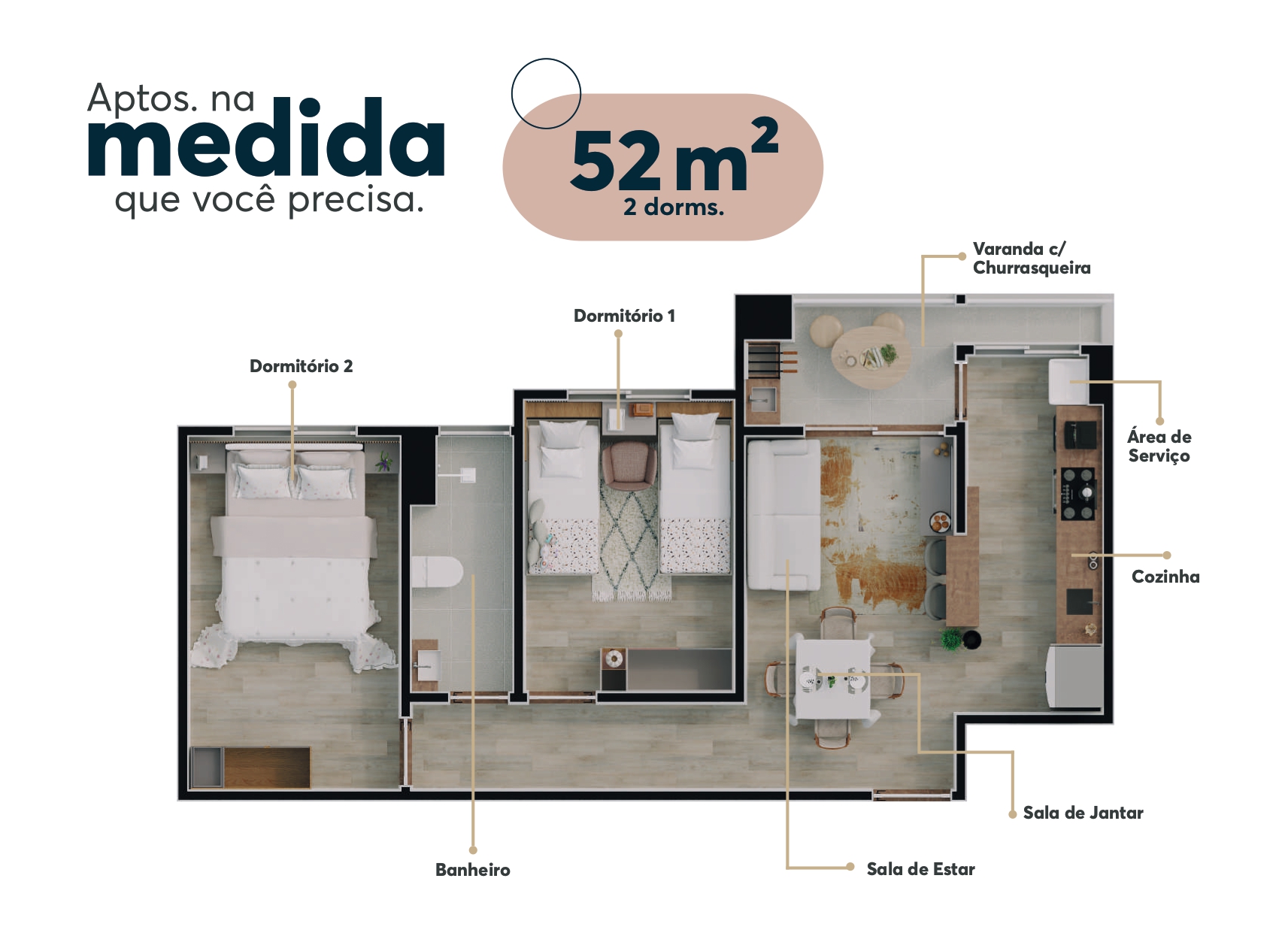 Imagem Apartamento com 2 Quartos à Venda, 52 m² em Vila Cintra - Mogi das Cruzes