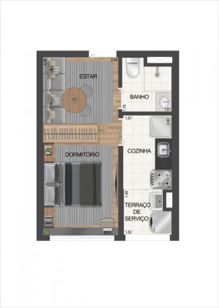 Imagem Apartamento com 1 Quarto à Venda, 30 m² em Ipiranga - São Paulo