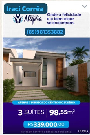 Imagem Casa com 3 Quartos à Venda, 99 m² em Vereda Tropical - Eusébio Imagem Casa com 3 Quartos à Venda, 99 m² em Vereda Tropical - Eusébio