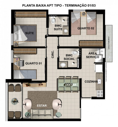 Imagem Apartamento com 3 Quartos à Venda, 72 m² em Pina - Recife Imagem Apartamento com 3 Quartos à Venda, 72 m² em Pina - Recife