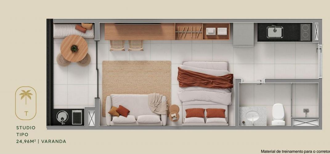 Imagem Studio com 1 Quarto à Venda, 25 m² em Praia dos Carneiros - Tamandaré Imagem Studio com 1 Quarto à Venda, 25 m² em Praia dos Carneiros - Tamandaré