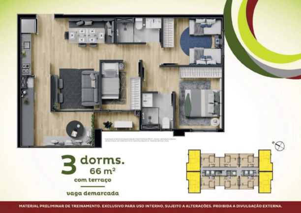 Imagem Apartamento com 3 Quartos à Venda,  em Vila Cruz das Almas - São Paulo